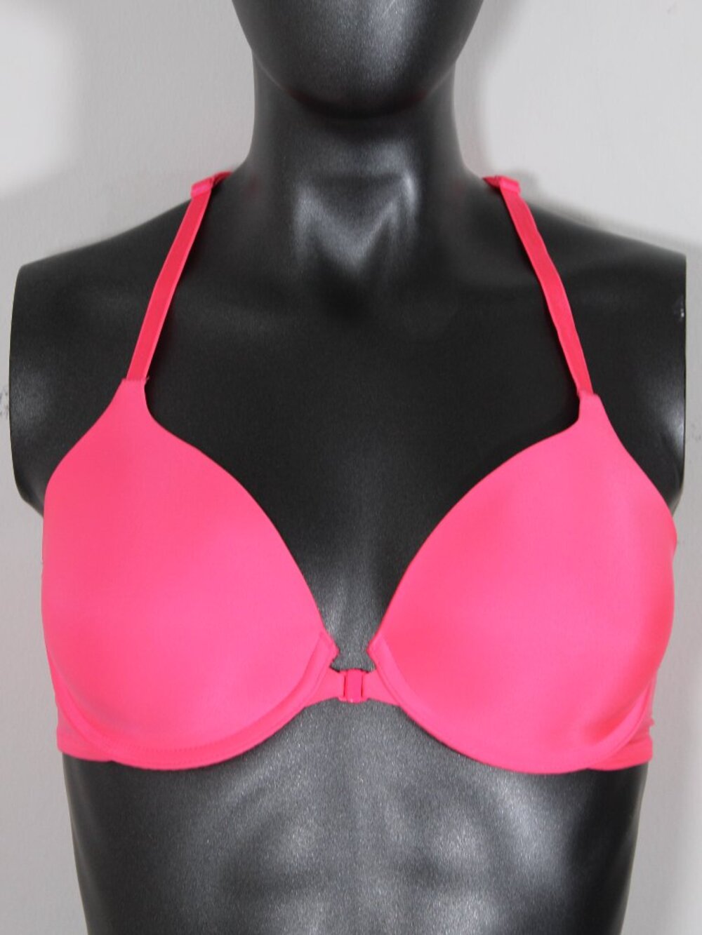 Victoria's Secret Sexy Tee Strappy Lined Demi Front Close Bra Bright 34C